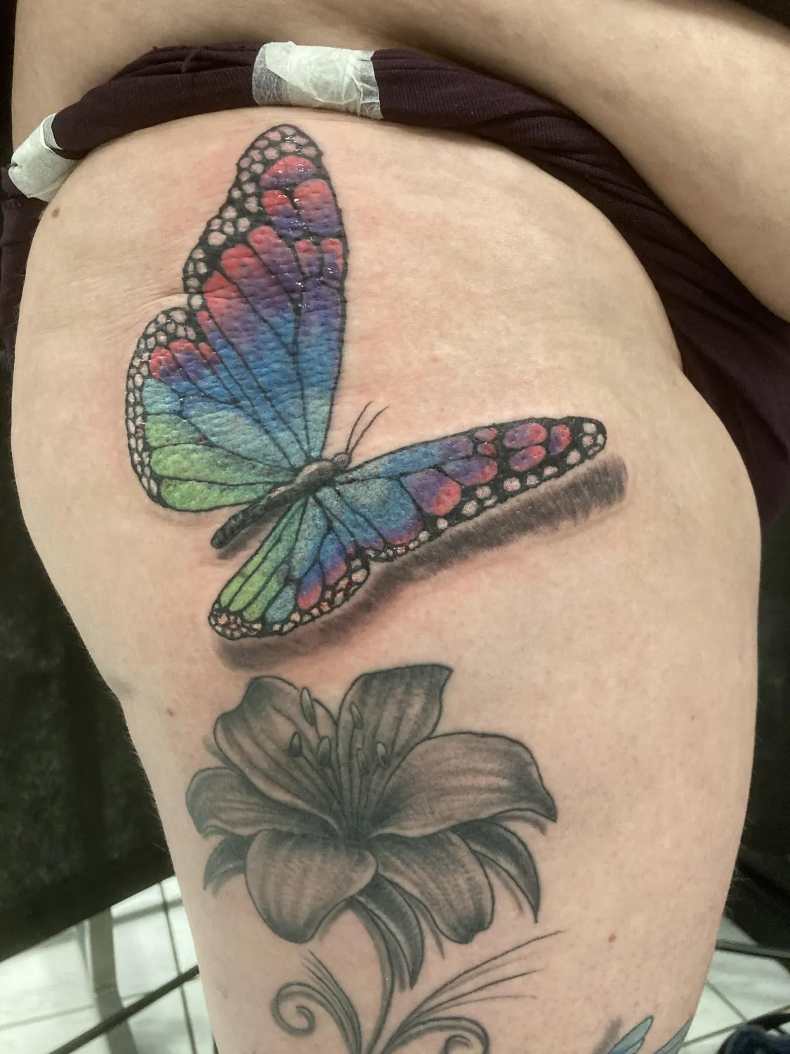Freakline Tattoo Atelier Bjanca Arbeiten 3D Schmetterling
