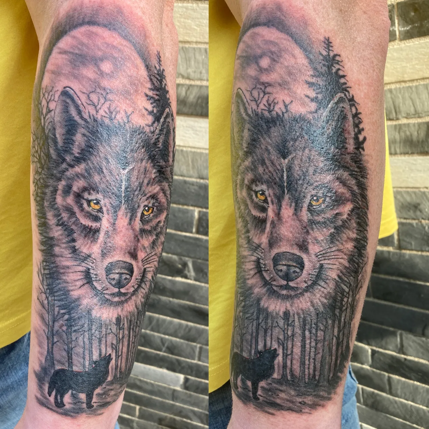 Freakline Tattoo Atelier Bjanca Arbeiten Wolf Tattoo
